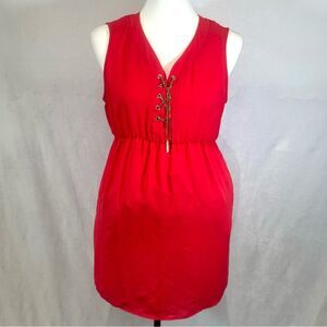 Tacera Maternity chain front red top size small